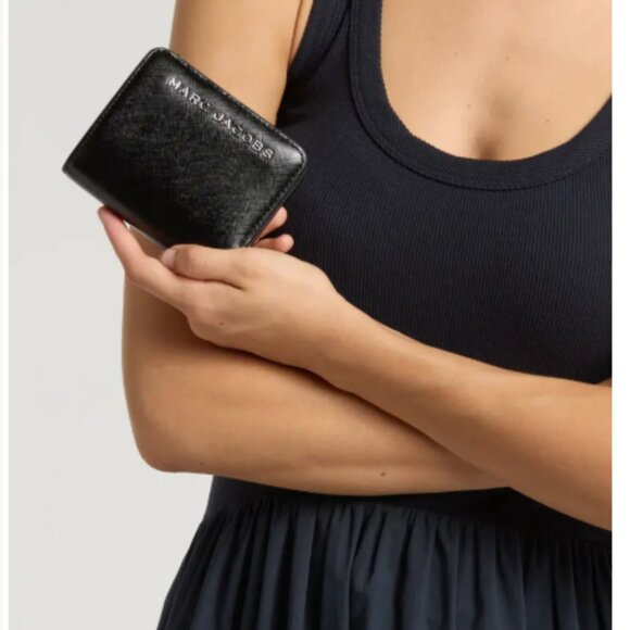 Marc Jacobs Trademarc Mini Compact Wallet Black - Picture 3 of 14